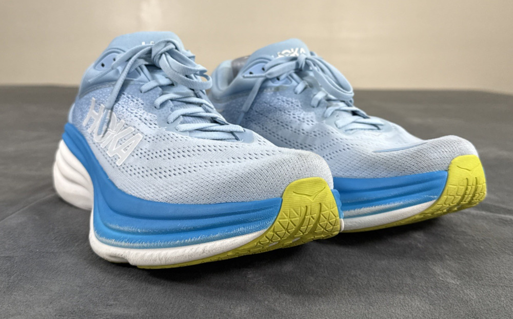 Hoka Bondi 8 Men's 11 EE Powder Blue Very Good Condition Benefits Charity